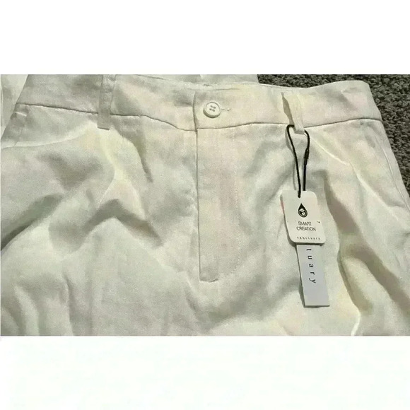 sanctuary pants White Linen Blend Womens Size 27 NWT - Picture 4 of 4